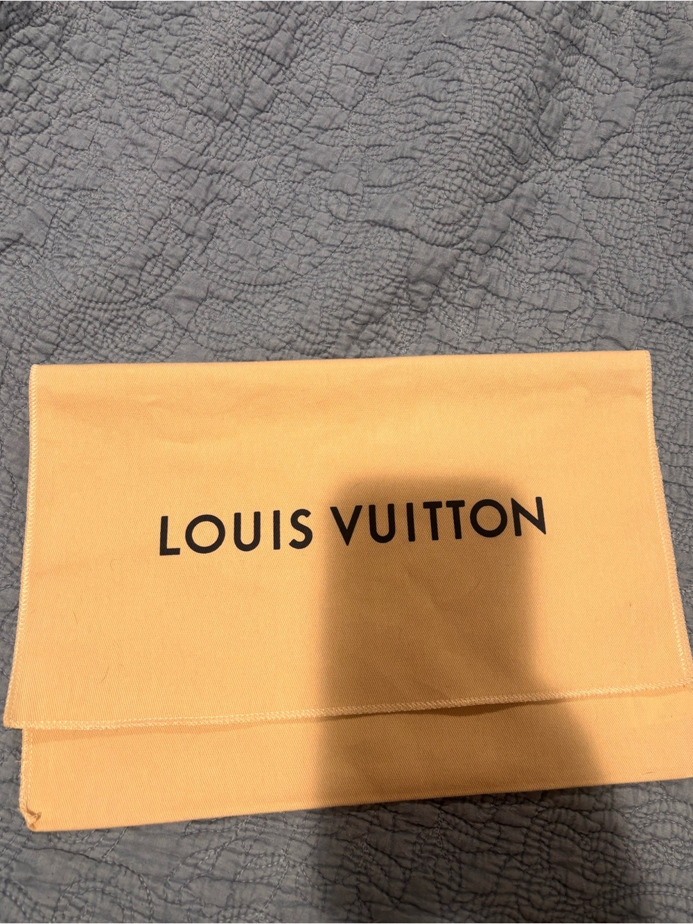 Louis Vuitton Yellow Dust Bag with Bold Black Logo
